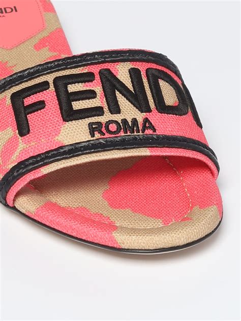 fendi woman slides|Fendi flat slides.